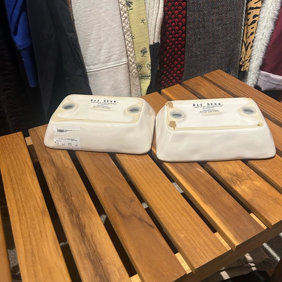 Rae Dunn "Farm Fresh & Free Range" Ceramic Egg Trays Set of 2 (Holds 12 Eggs) - Picture 6 of 7